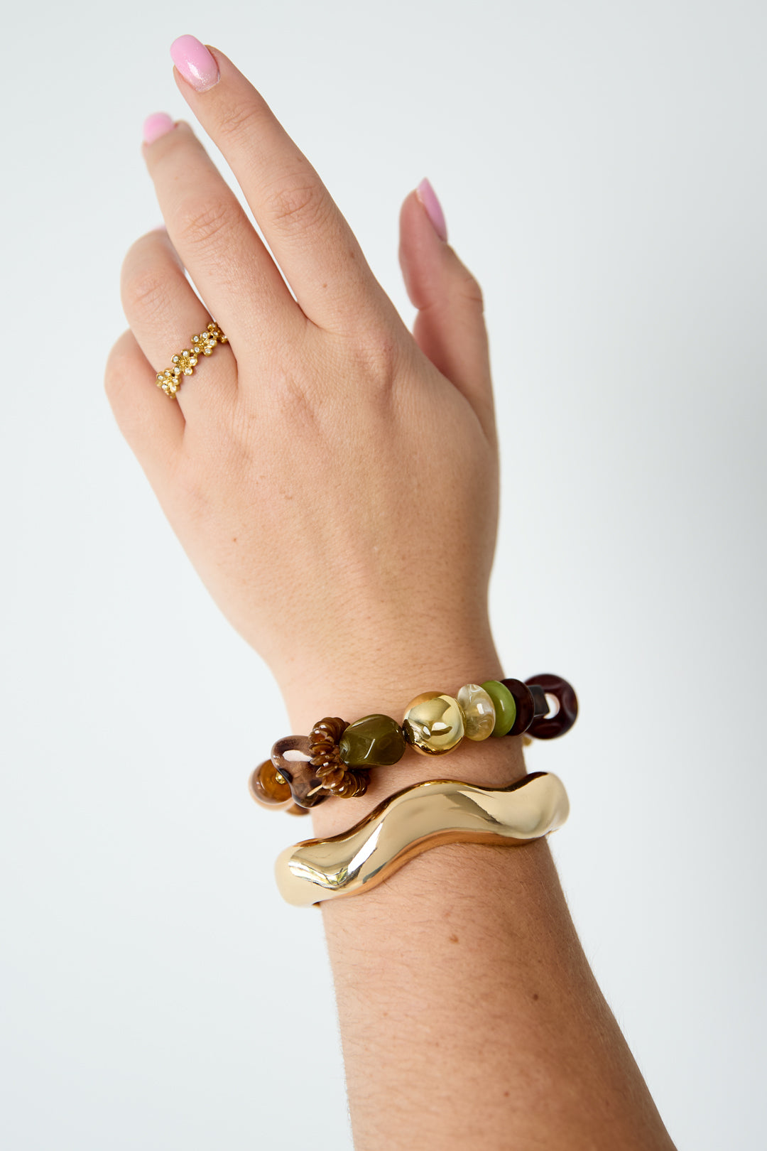 Acryl-Perlenarmbänder, unregelmäßige Form, schlichte Alltagsserie, Damenschmuck