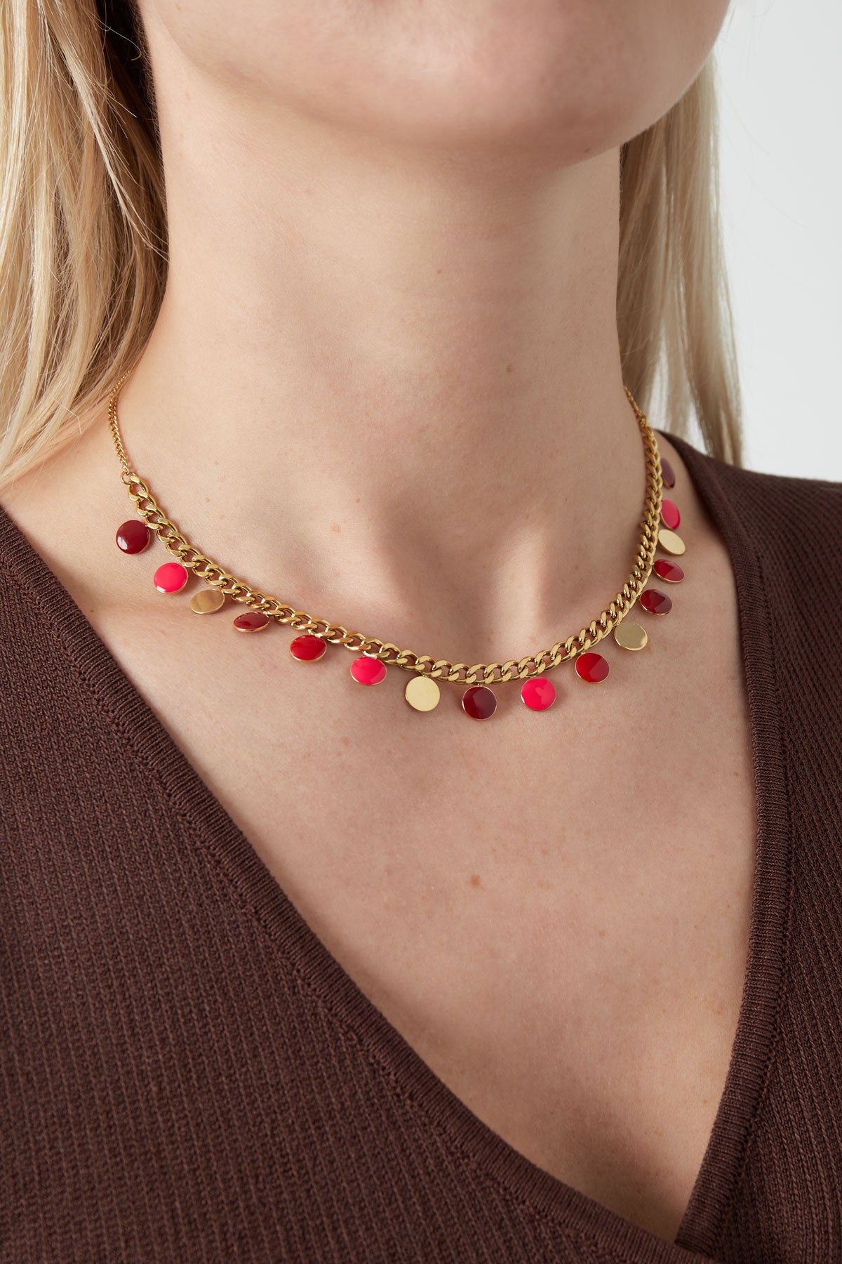 Kette rote Münze