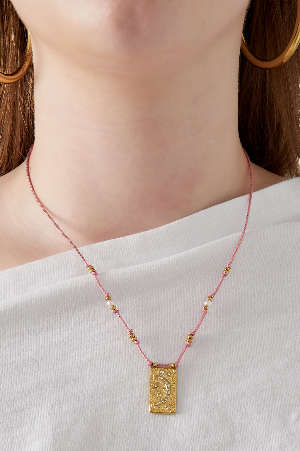 Moony Halskette - Orange & Gold Farbe
