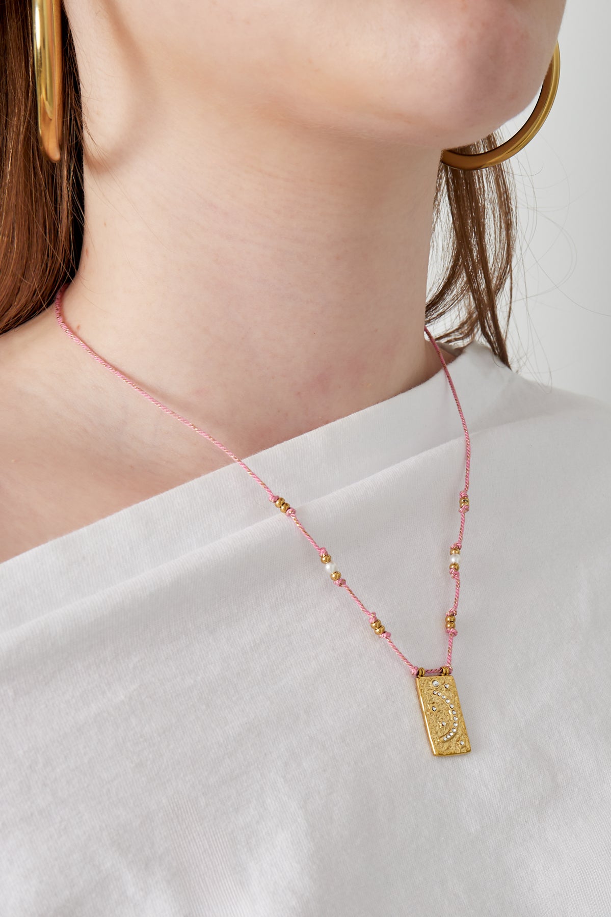 Moony Halskette - Orange & Gold Farbe