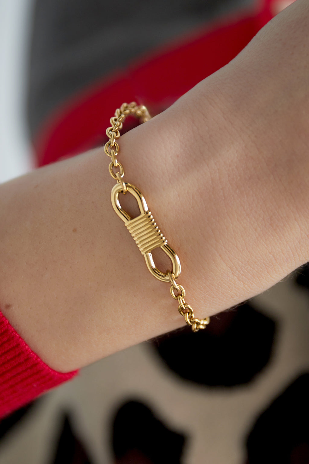 Zusammengebundenes Armband - Goldfarben