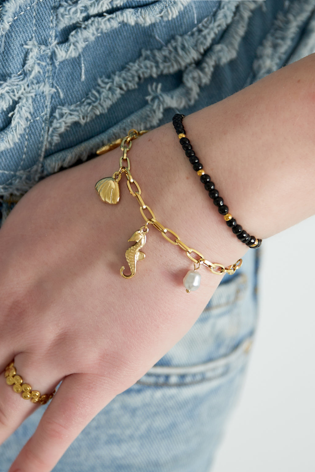 Mitternachts-Charm-Armband