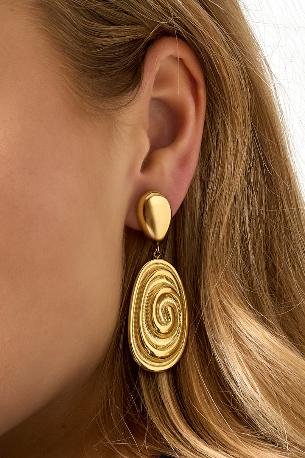 Edelstahl Tropfen Ohrringe unregelmäßige form Casual Täglich Einfache Serie frauen schmuck