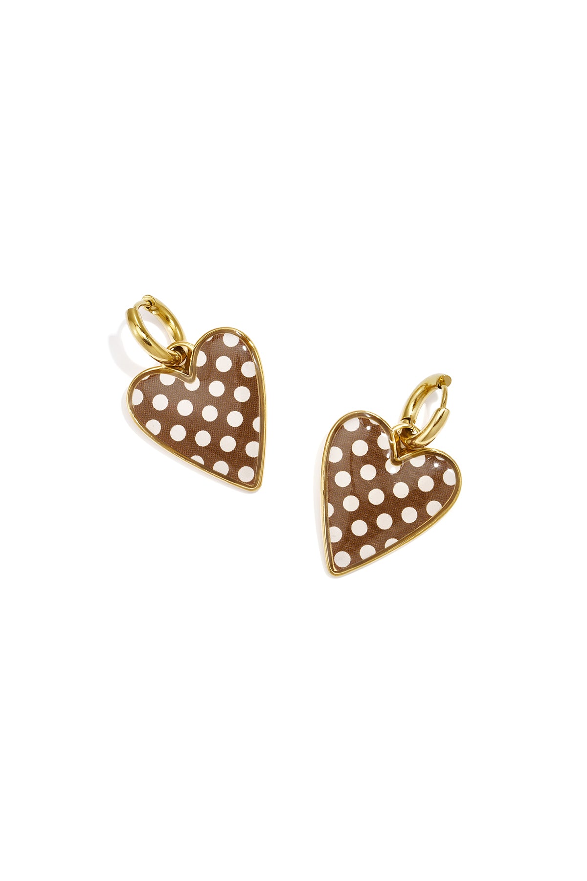 Ohrhänger aus Edelstahl, Herzform, schlichte Alltags-Serie, Damenschmuck