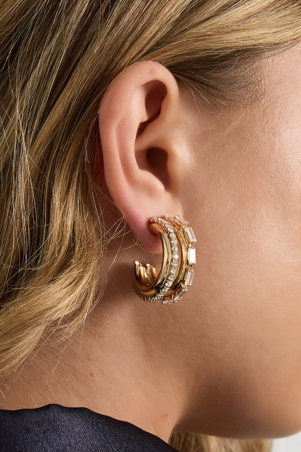 Eisen Creolen Kreis Elegante Weihnachten Luxuriöse Serie Damen Schmuck