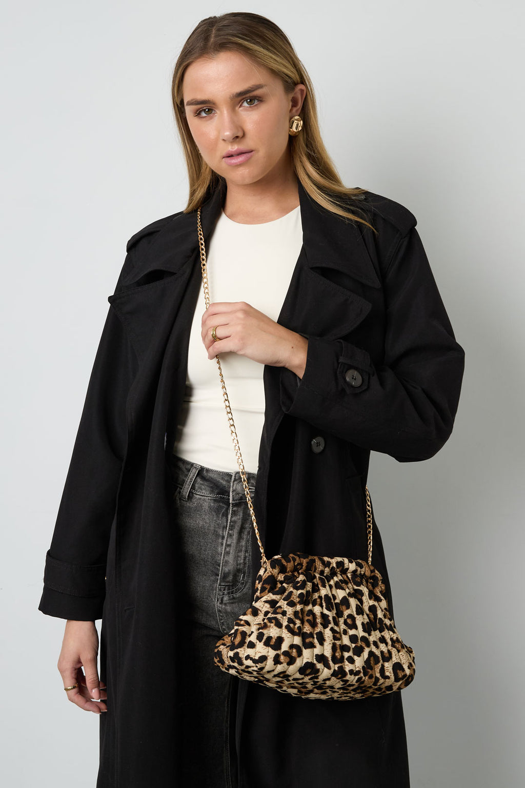 Schultertaschen Leopardenmuster Lässig Baumwolle Alltagsaccessoires