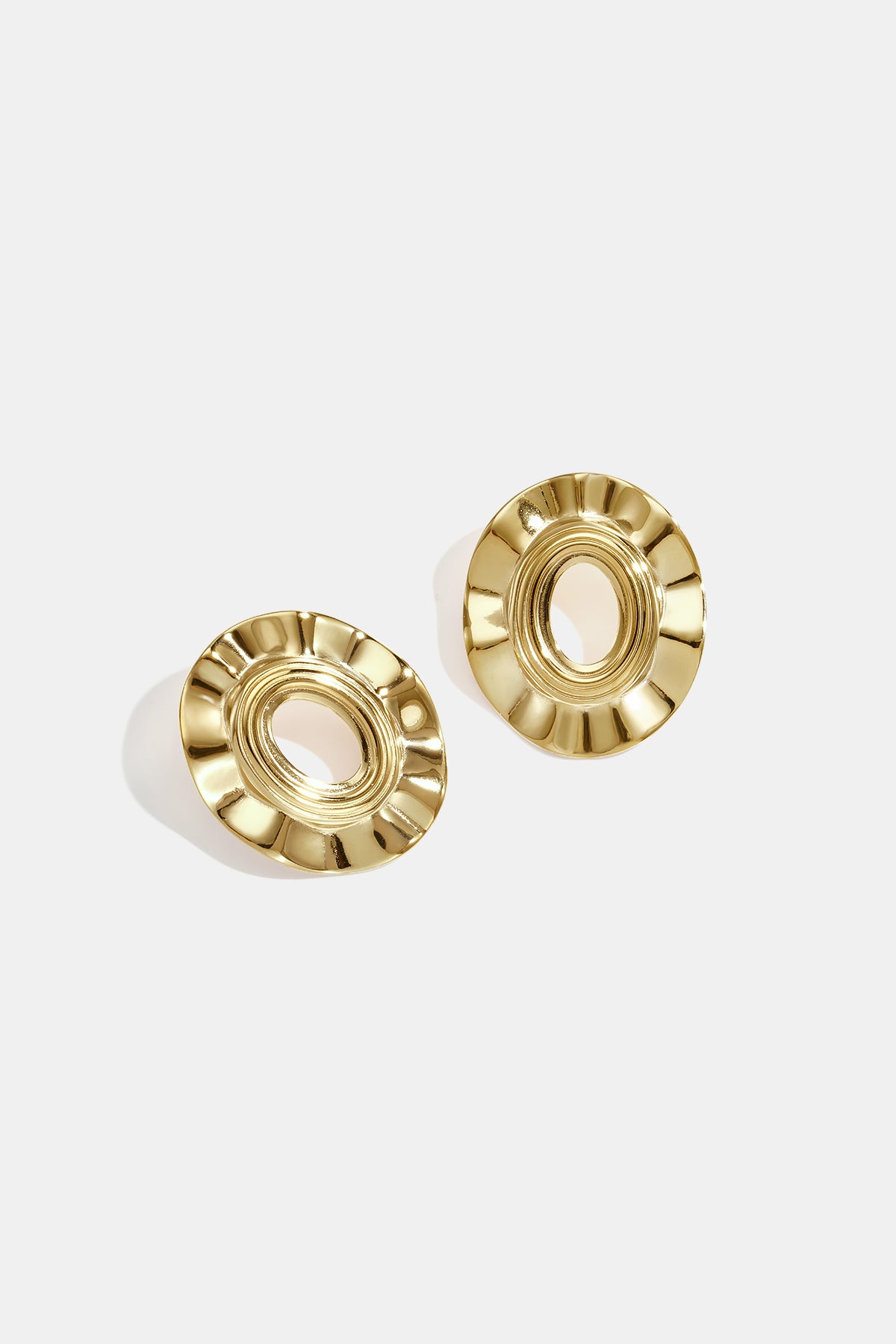 Ohrstecker aus Edelstahl, unregelmäßige Form, schlichte Alltags-Serie, Damenschmuck
