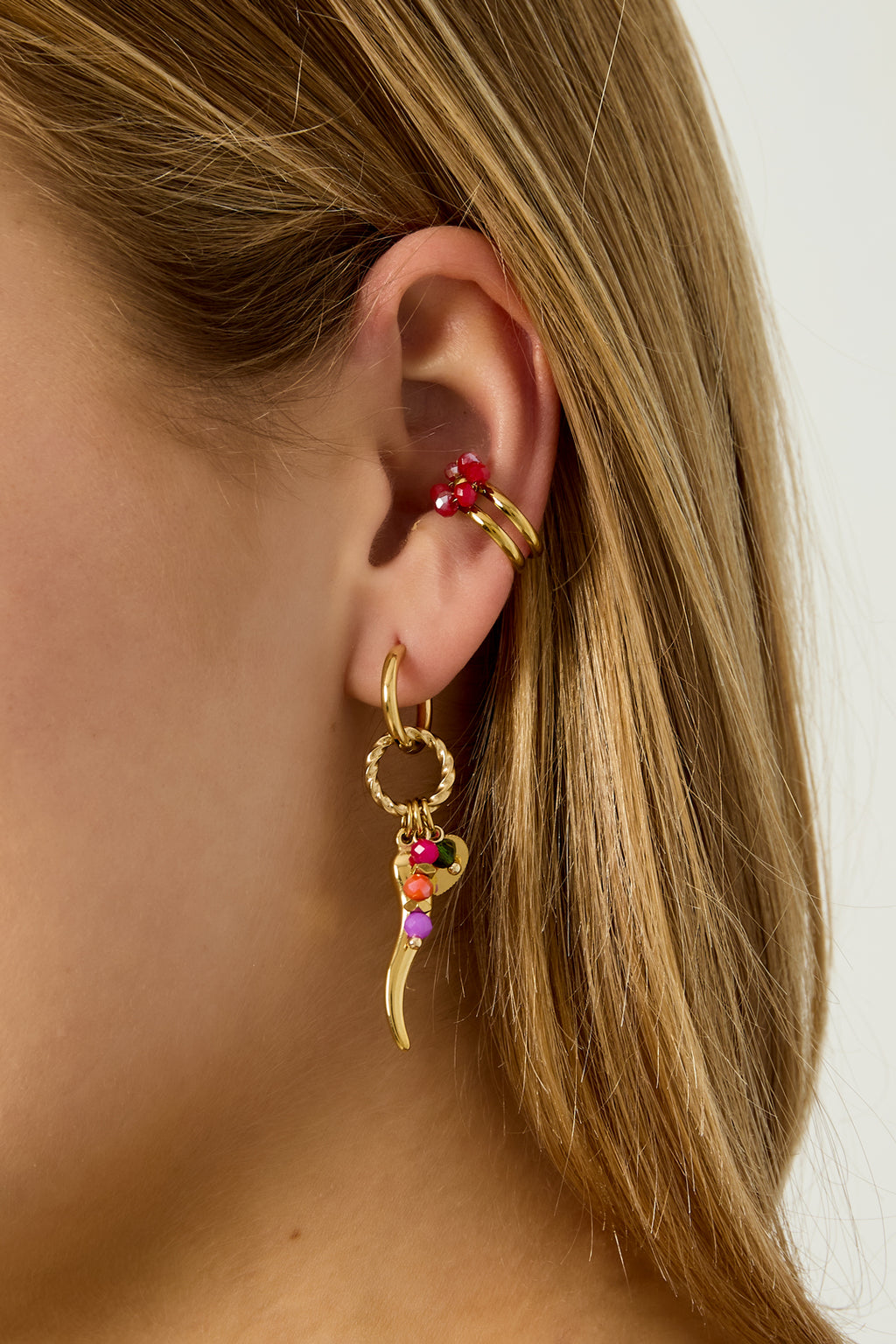 Edelstahl Ohr Manschetten Blume Casual Täglich Einfache Serie frauen schmuck
