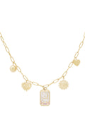 Charm-Halskette magischer Mond - Goldfarben