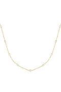 Diamant-Flüsterhalskette – Goldfarben