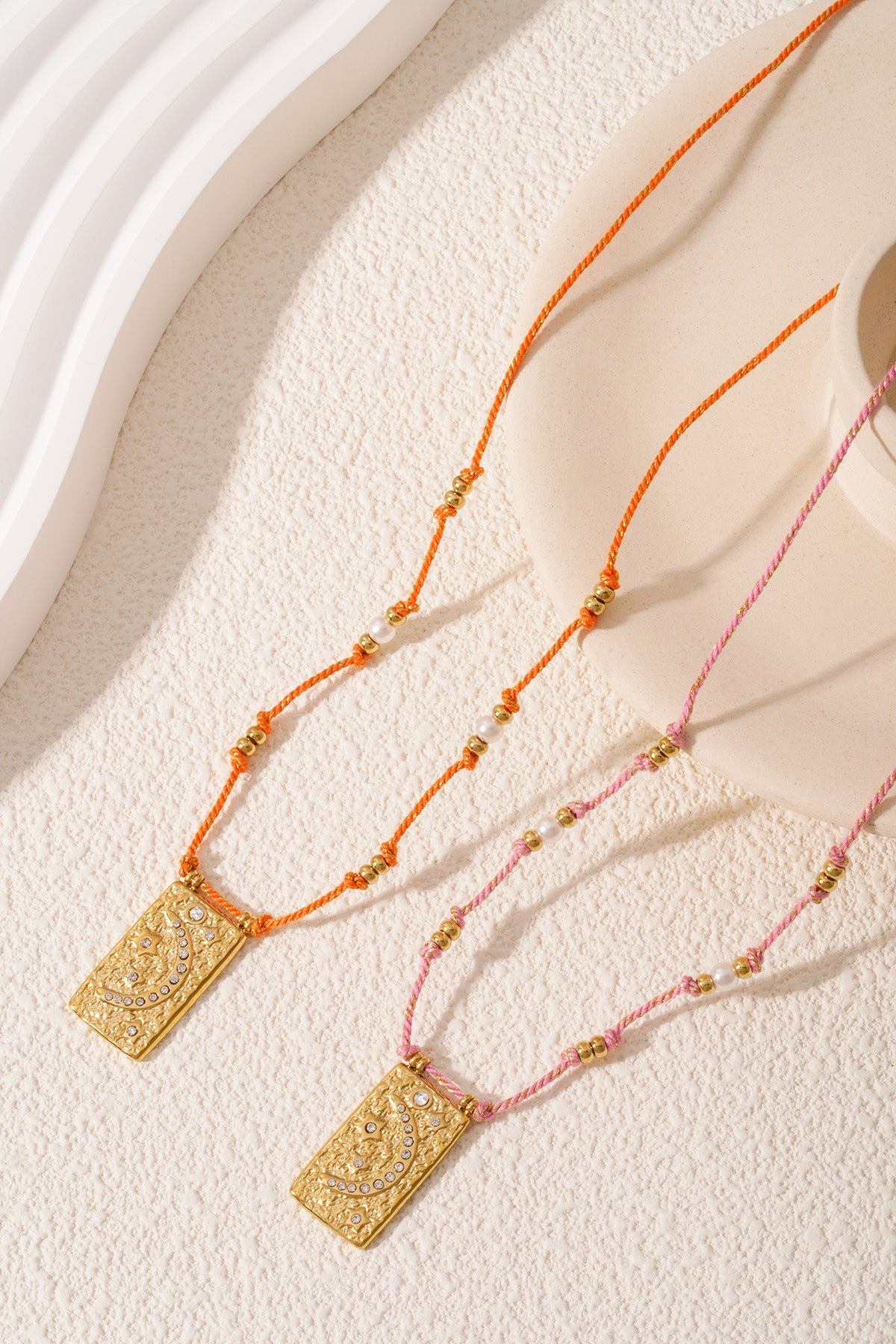 Moony Halskette - Orange & Gold Farbe