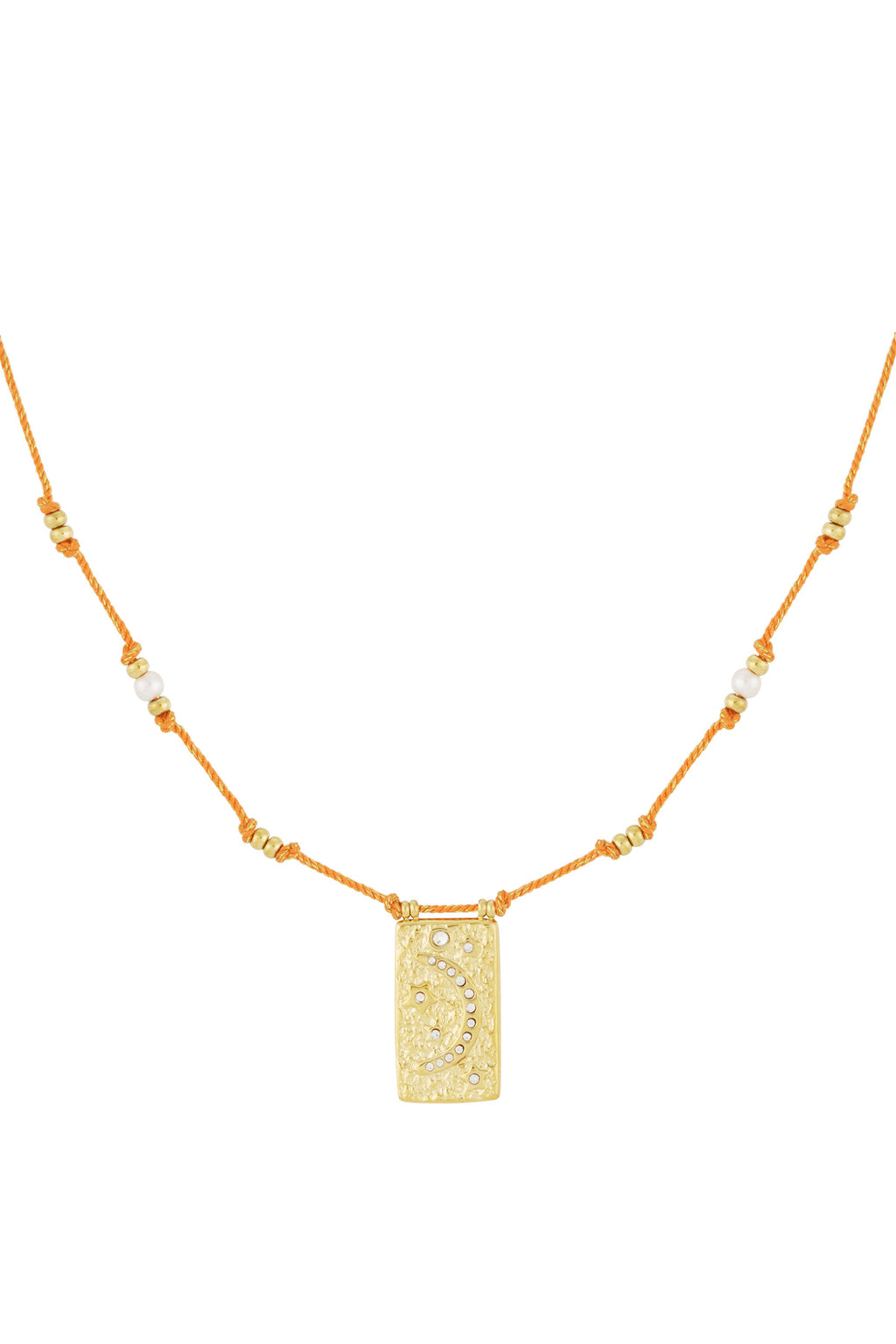 Moony Halskette - Orange & Gold Farbe