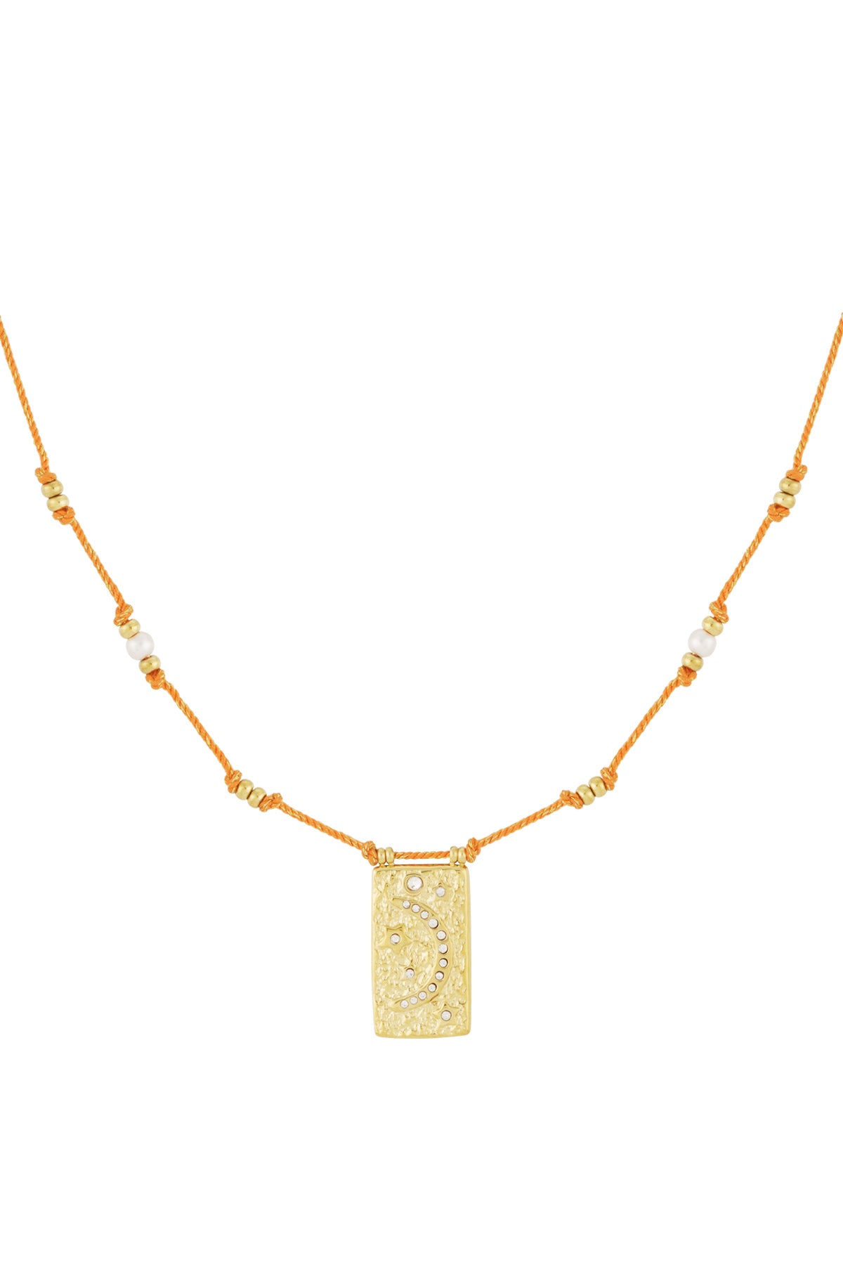Moony Halskette - Orange & Gold Farbe