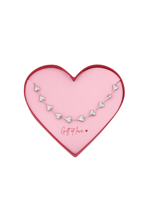 Geschenk der Liebe Edelstahlkette der Liebe - Silberfarben