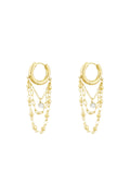 Ohrringe mit Kette - Goldfarben