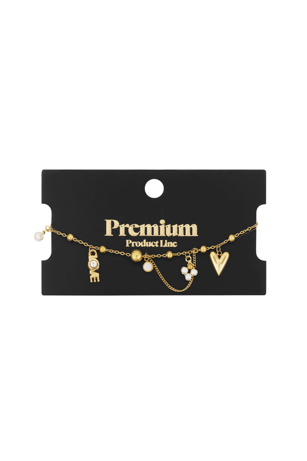 Verbundenes Liebesarmband - Goldfarben