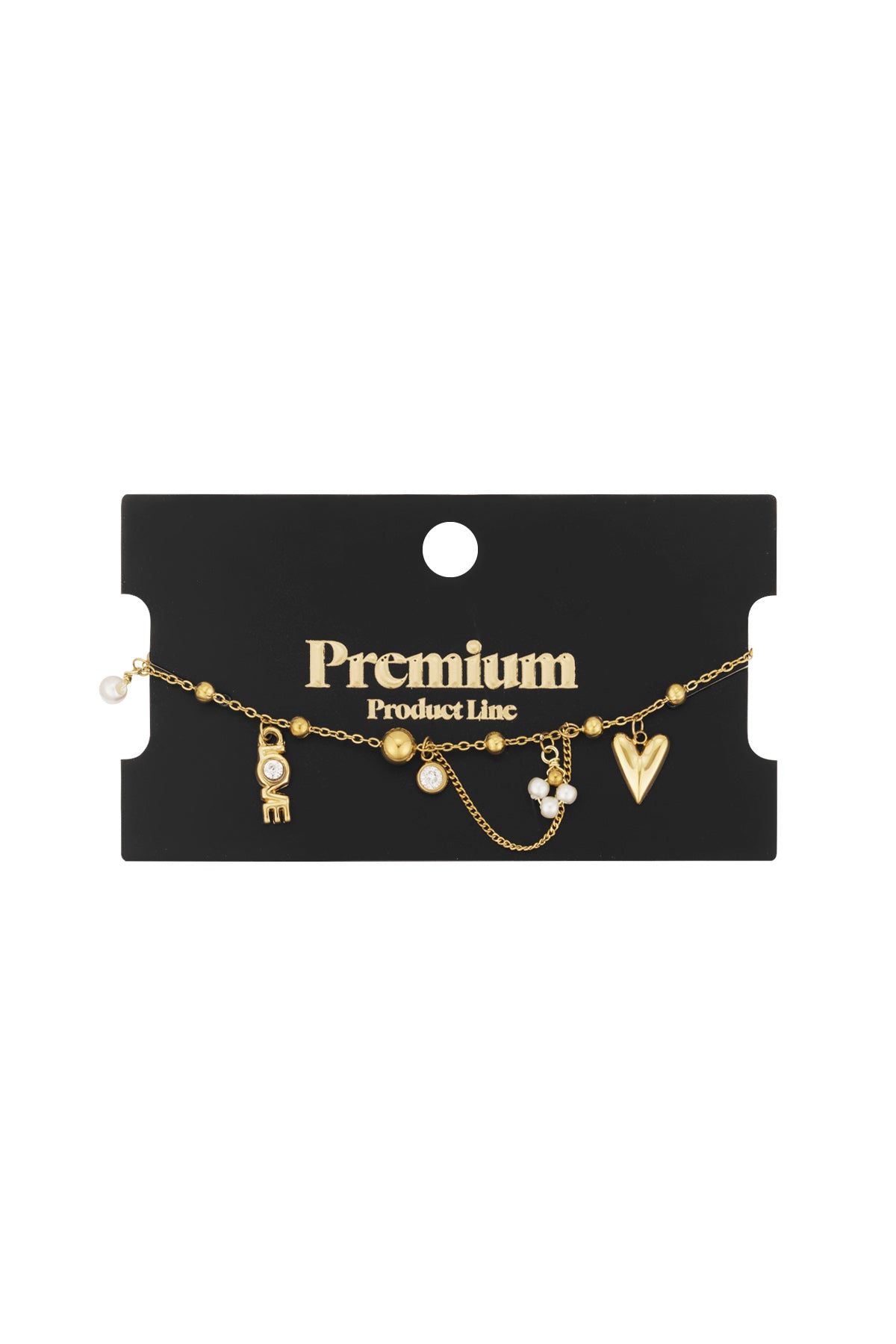 Verbundenes Liebesarmband - Goldfarben