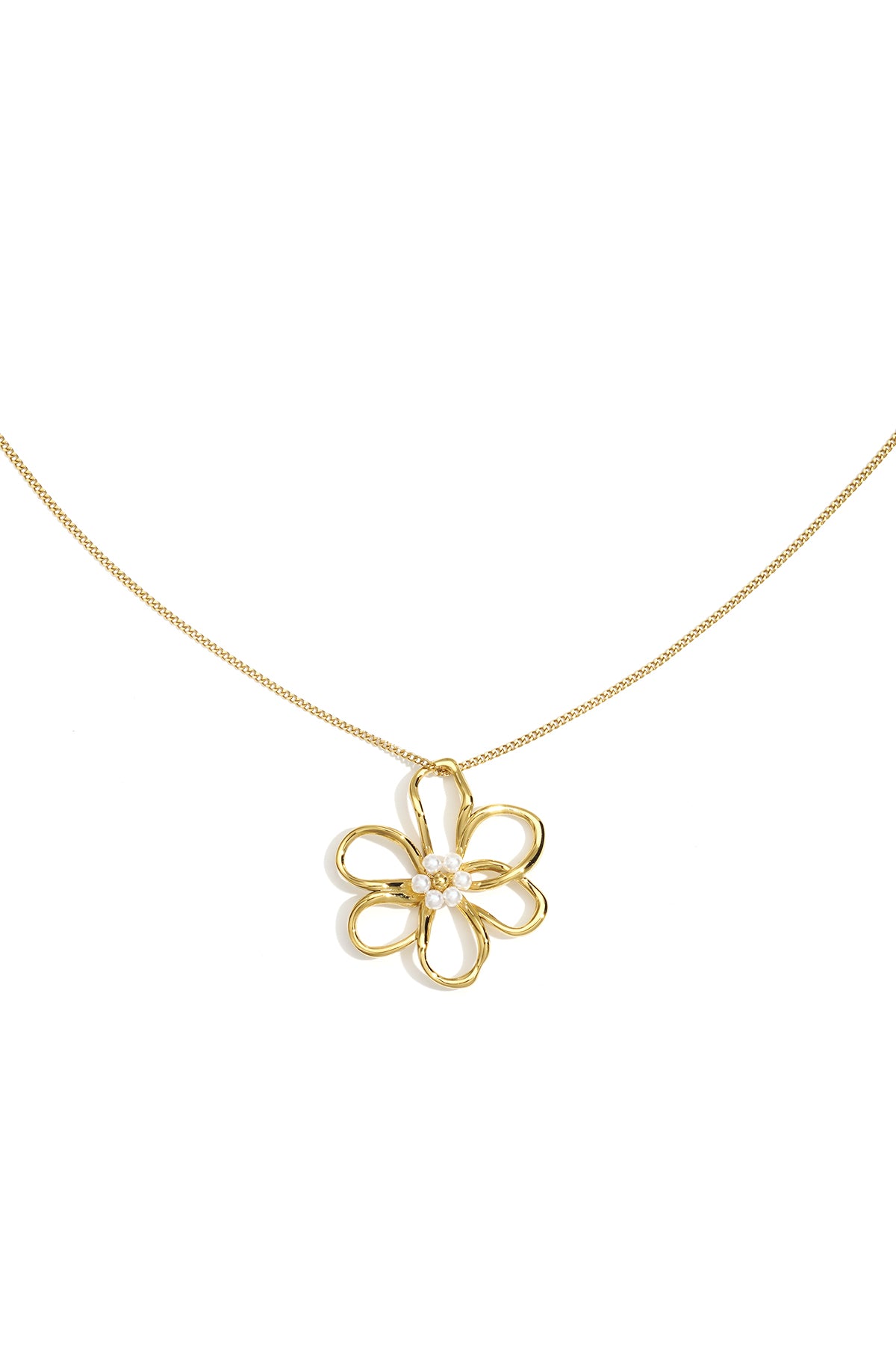 Edelstahl Lange Halsketten Blume Casual Täglich Einfache Serie frauen schmuck