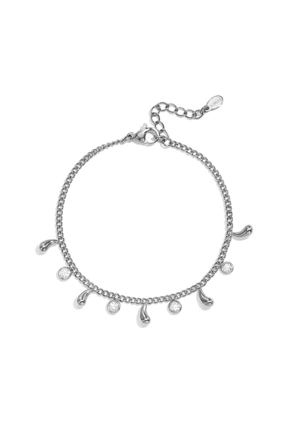 Strass-Charm-Armbänder, Tropfenform, schlichte Alltags-Serie, Damenschmuck