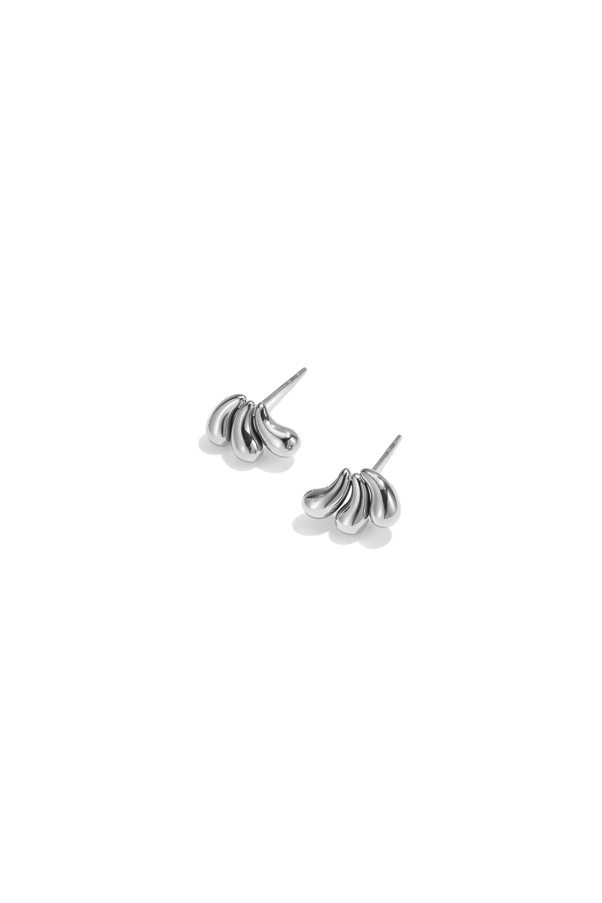 Ohrstecker aus Edelstahl, unregelmäßige Form, schlichte Alltags-Serie, Damenschmuck