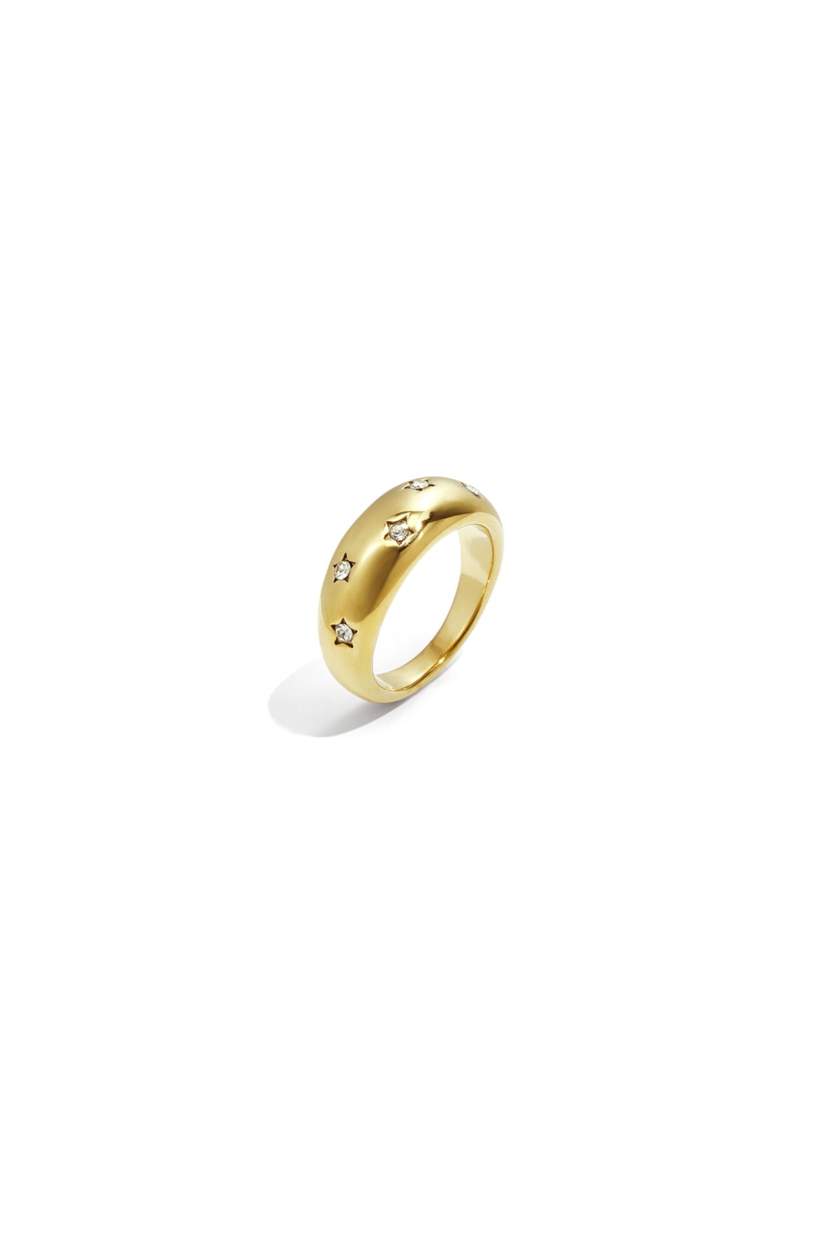 Massiver Ring mit Sternsteinen