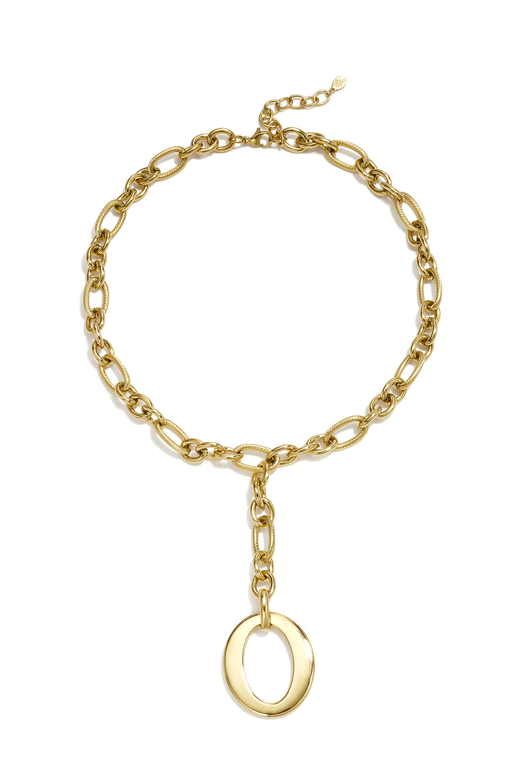 Halsketten mit Anhänger aus Edelstahl, schlichte Kreise, Alltagsschmuck-Serie, Damenschmuck