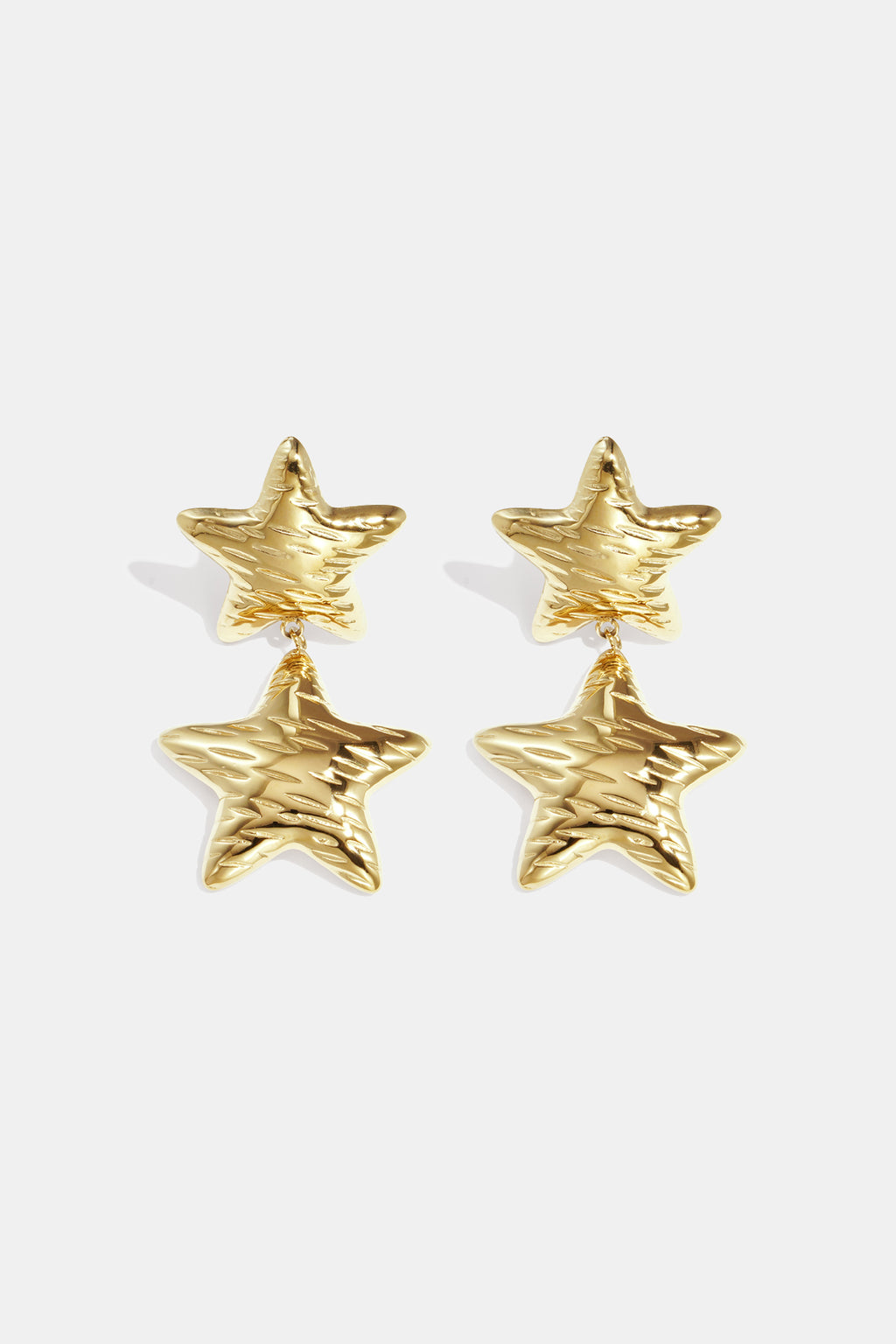 Ohrhänger aus Edelstahl, Stern, Casual Daily Simple Serie, Damenschmuck