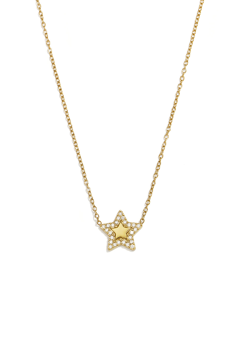 Halsketten mit Anhänger aus Edelstahl, Star Simple Daily Simple Serie, Damenschmuck