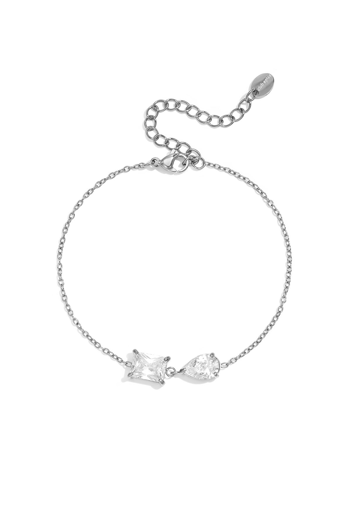 Edelstahl-Charm-Armbänder in Ellipsenform, schlichte Serie „Alltagsschmuck“, Damenschmuck