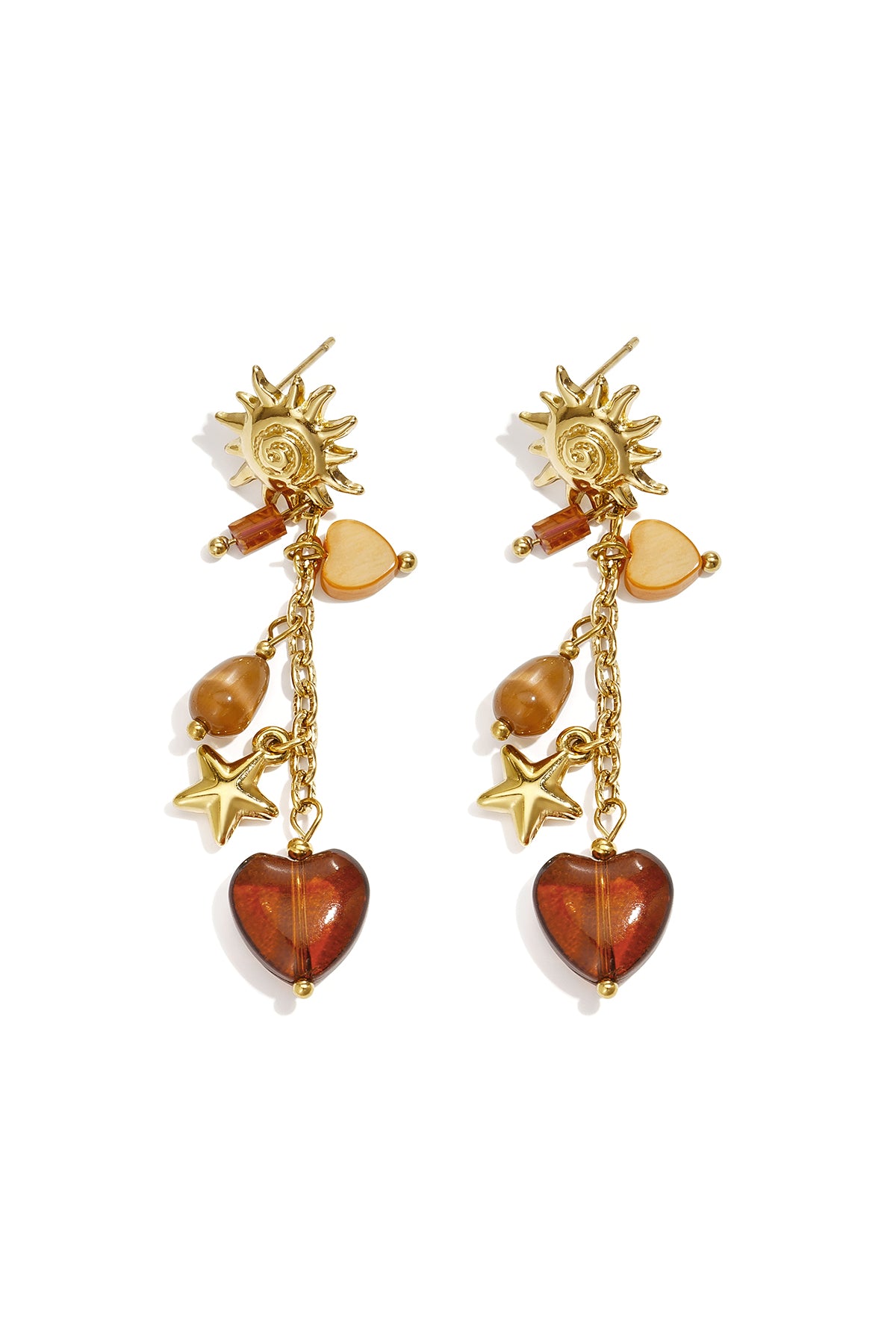 Hängeohrringe aus Edelstahl, elegant und luxuriös, aus der Sun Daily Luxury-Serie, Damenschmuck