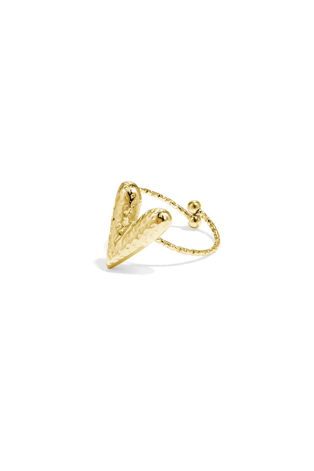 Ring mit gehämmertem Herz