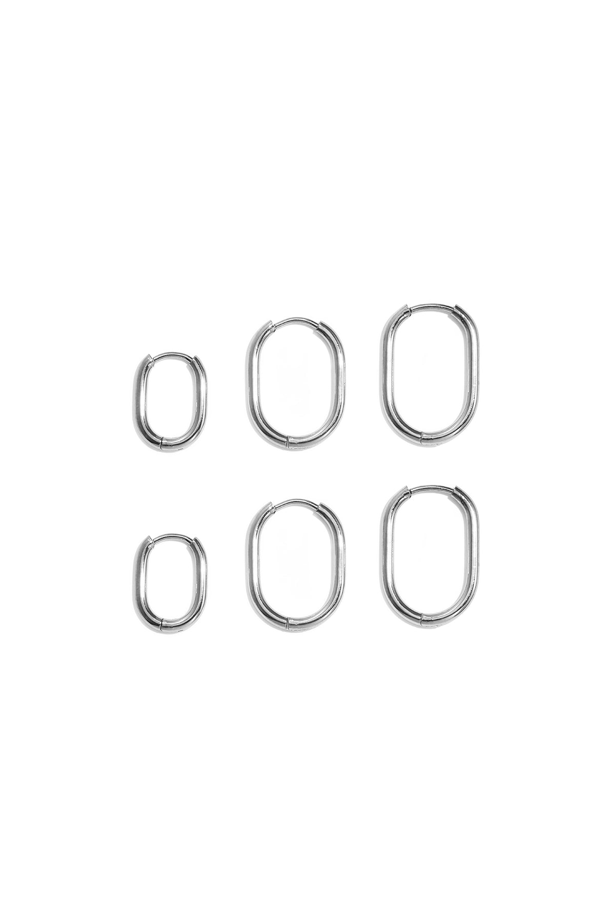 Ohrring-Sets aus Edelstahl, geometrische Form, schlichte Alltags-Serie, Damenschmuck