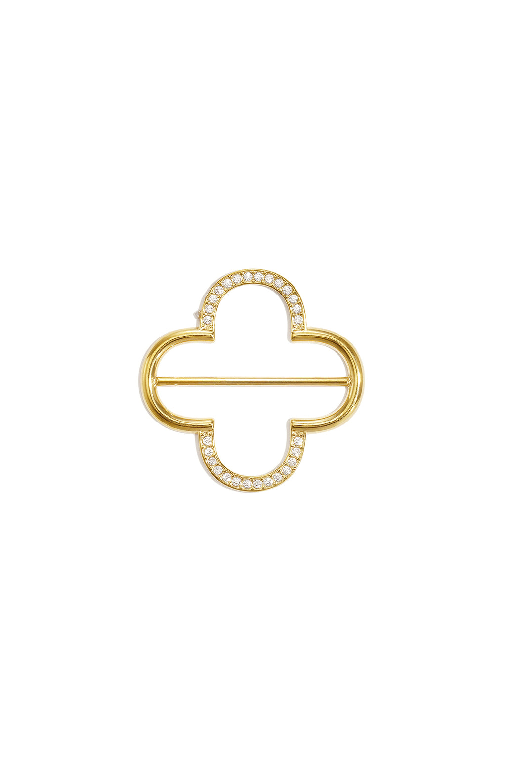 Seidenschalclip Clover Classic Edelstahl Alltagsaccessoires