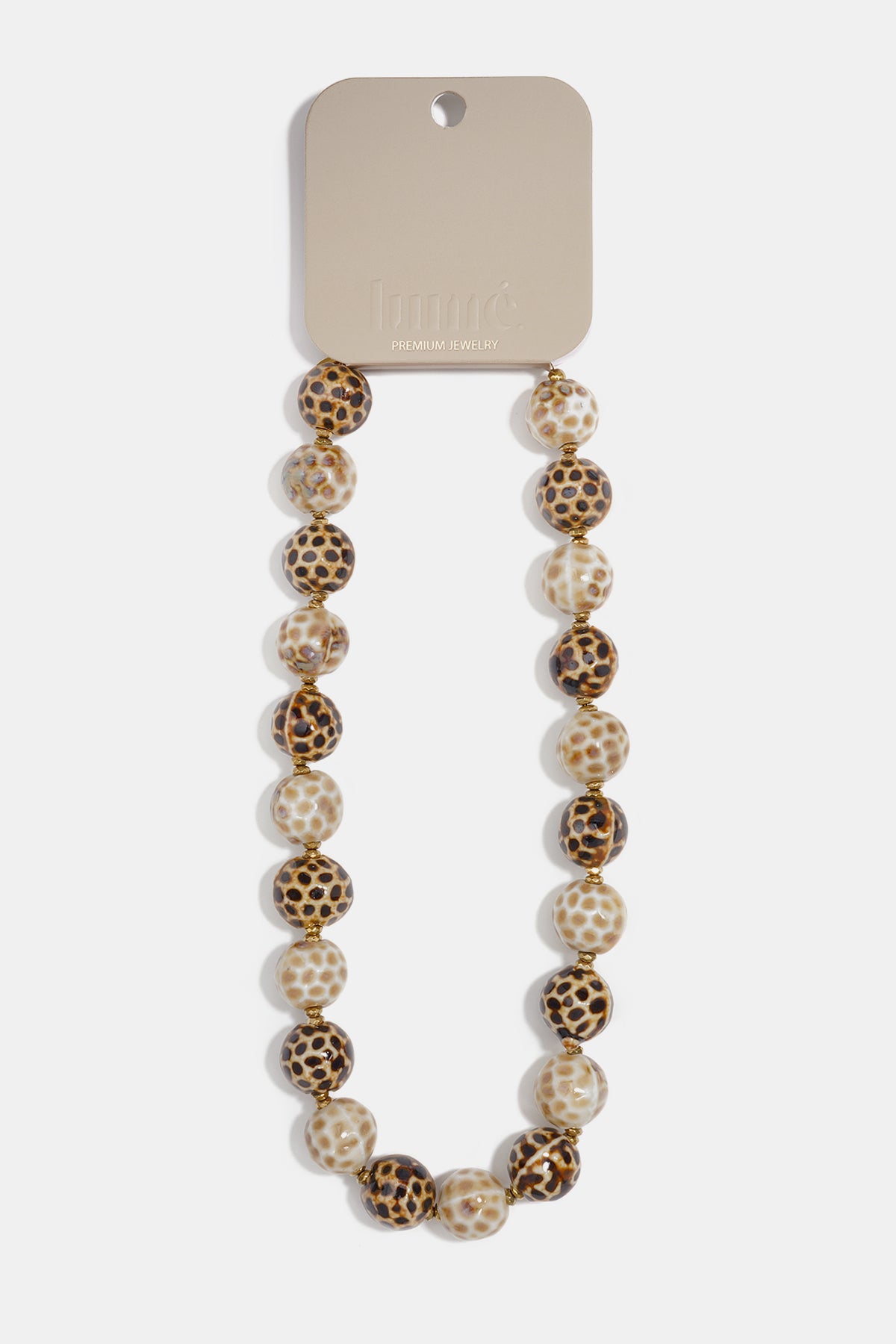 Keramik-Perlenketten mit Polka-Dots, lässig-schlichte Serie, Damenschmuck