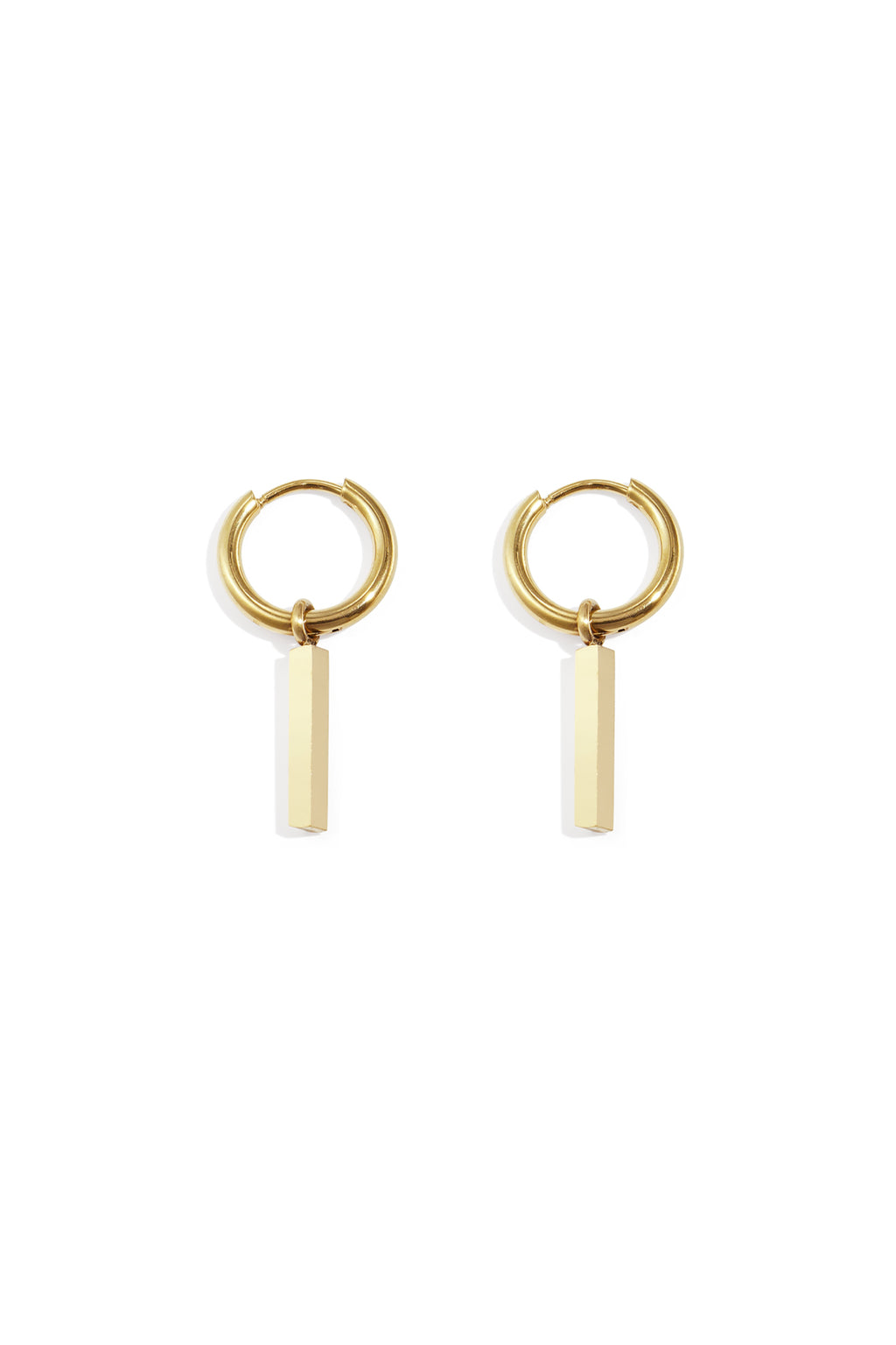 Rechteckige Ohrhänger aus Edelstahl, lässig-schlichte Serie, Damenschmuck