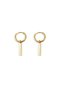 Rechteckige Ohrhänger aus Edelstahl, lässig-schlichte Serie, Damenschmuck