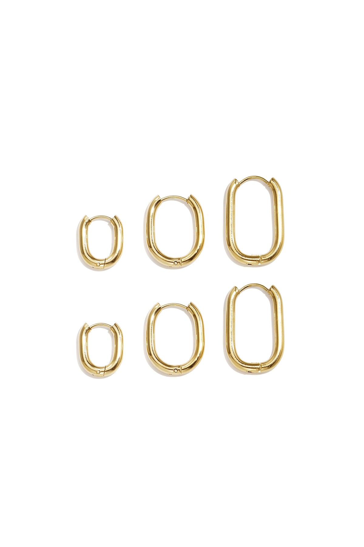 Ohrring-Sets aus Edelstahl, geometrische Form, schlichte Alltags-Serie, Damenschmuck