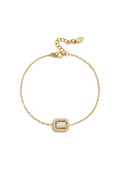 Edelstahl-Charm-Armbänder, rechteckig, schlicht, Serie „Damenschmuck“