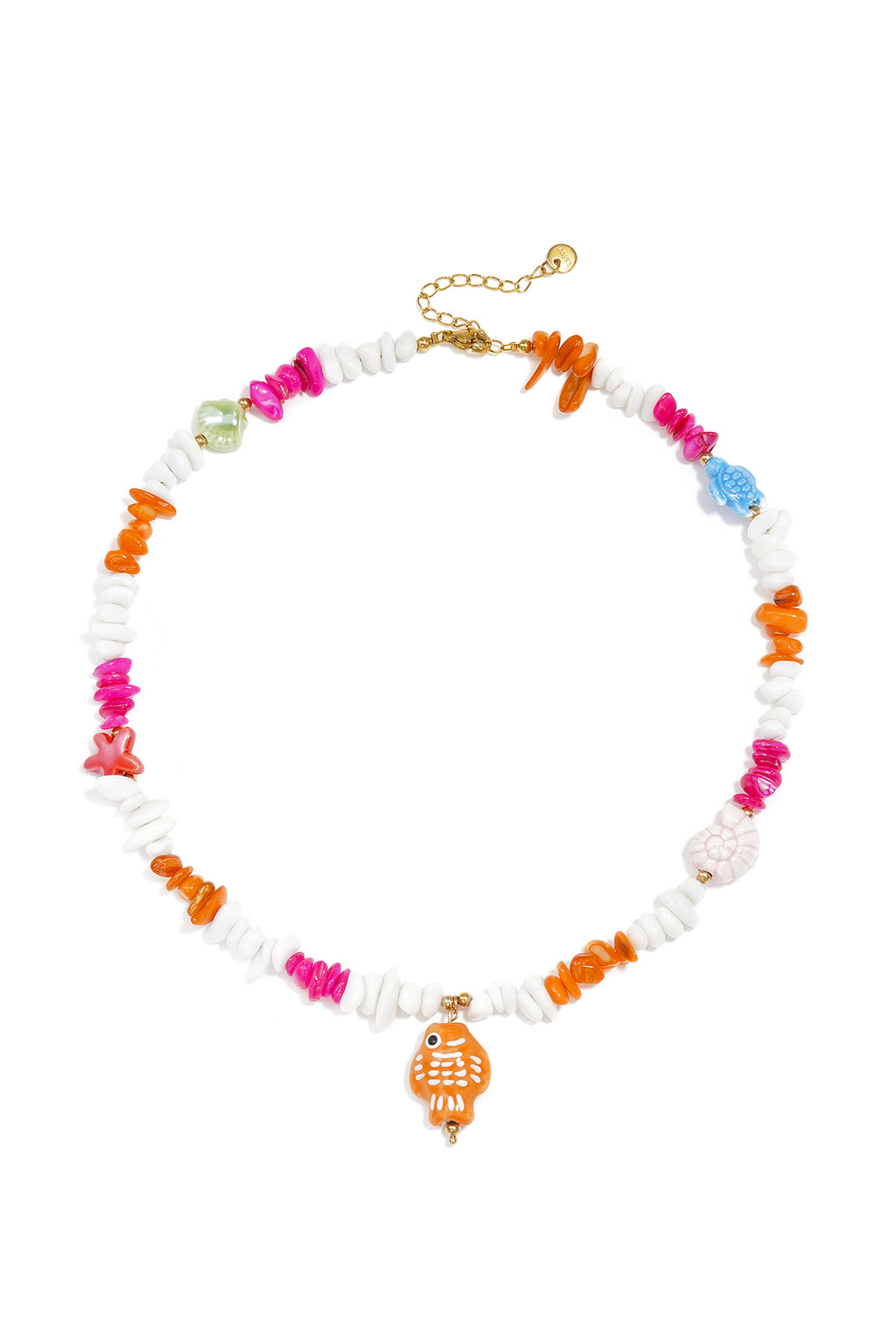 Keramik-Perlenketten, Fischmotiv, lässig-romantische Serie, Damenschmuck