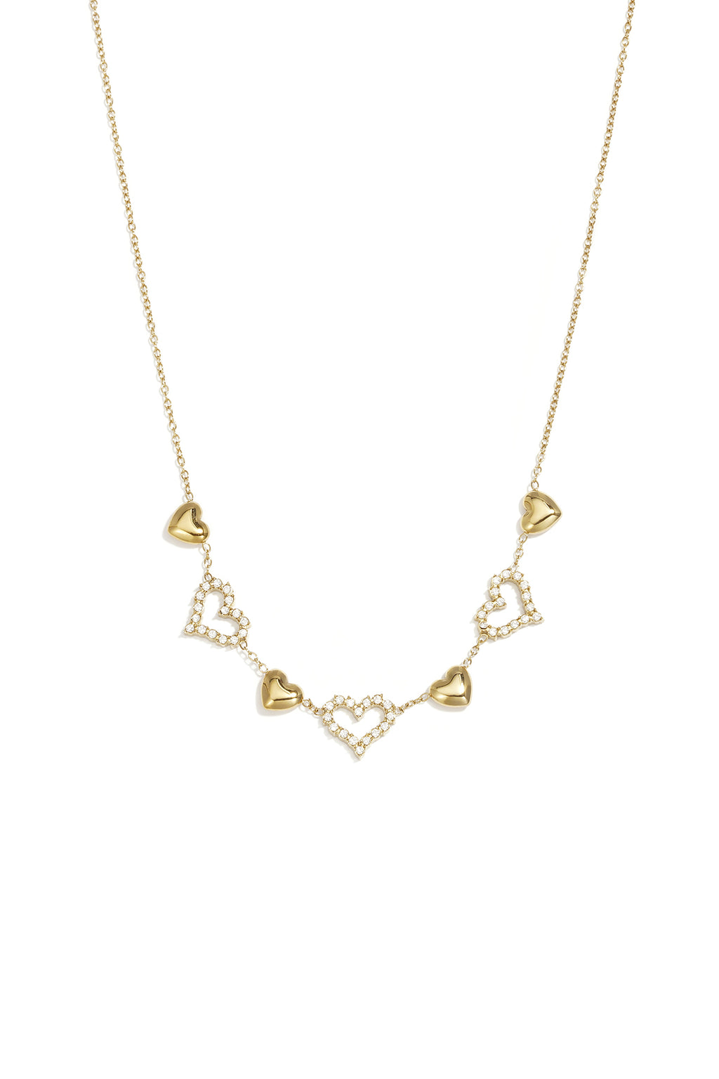 Halskette mit Herzanhänger aus Edelstahl, schlichte Serie „Alltagstauglich“, Damenschmuck