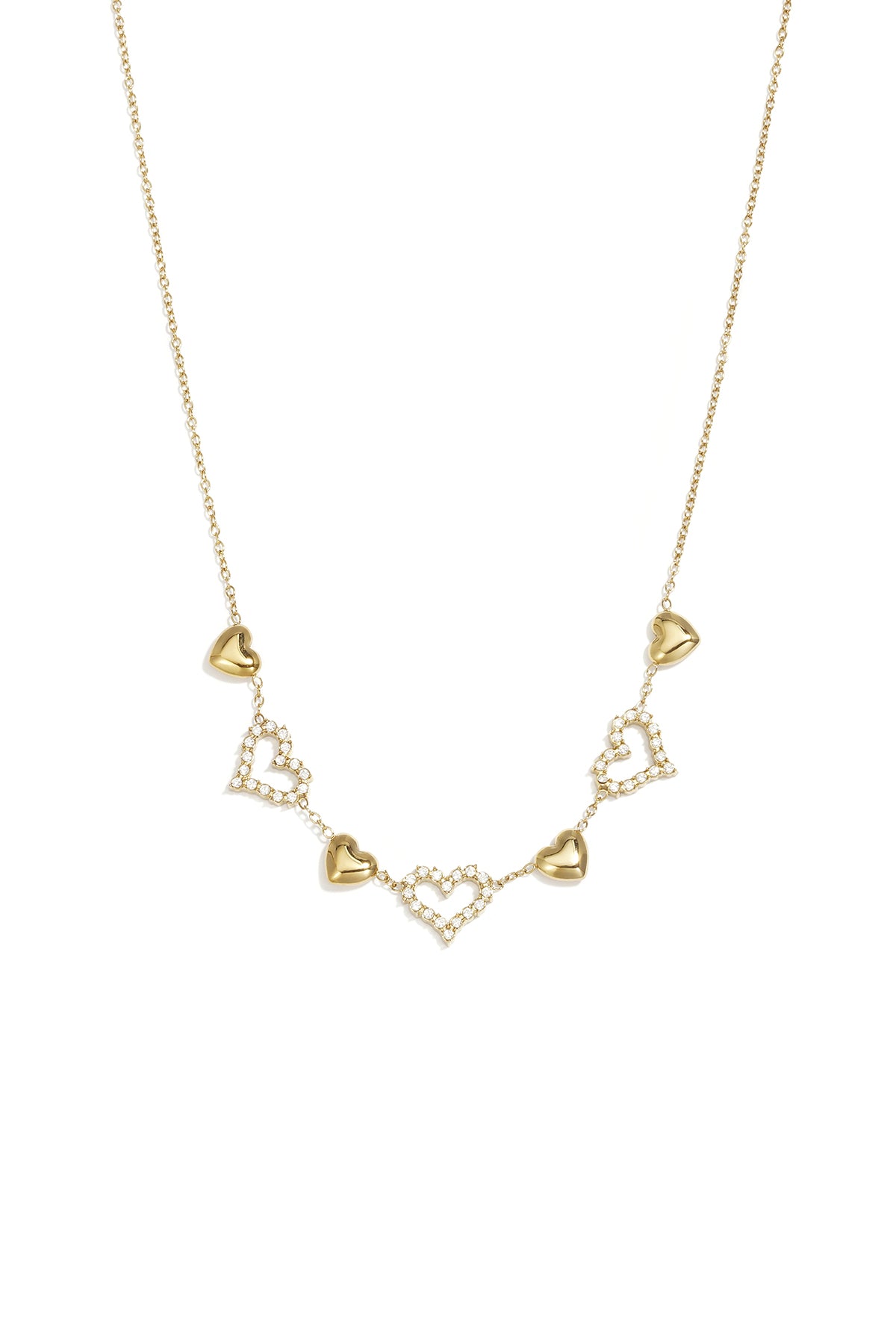 Halskette mit Herzanhänger aus Edelstahl, schlichte Serie „Alltagstauglich“, Damenschmuck