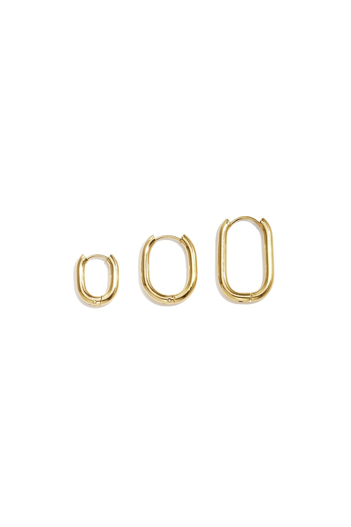 Ohrring-Sets aus Edelstahl, geometrische Form, schlichte Alltags-Serie, Damenschmuck