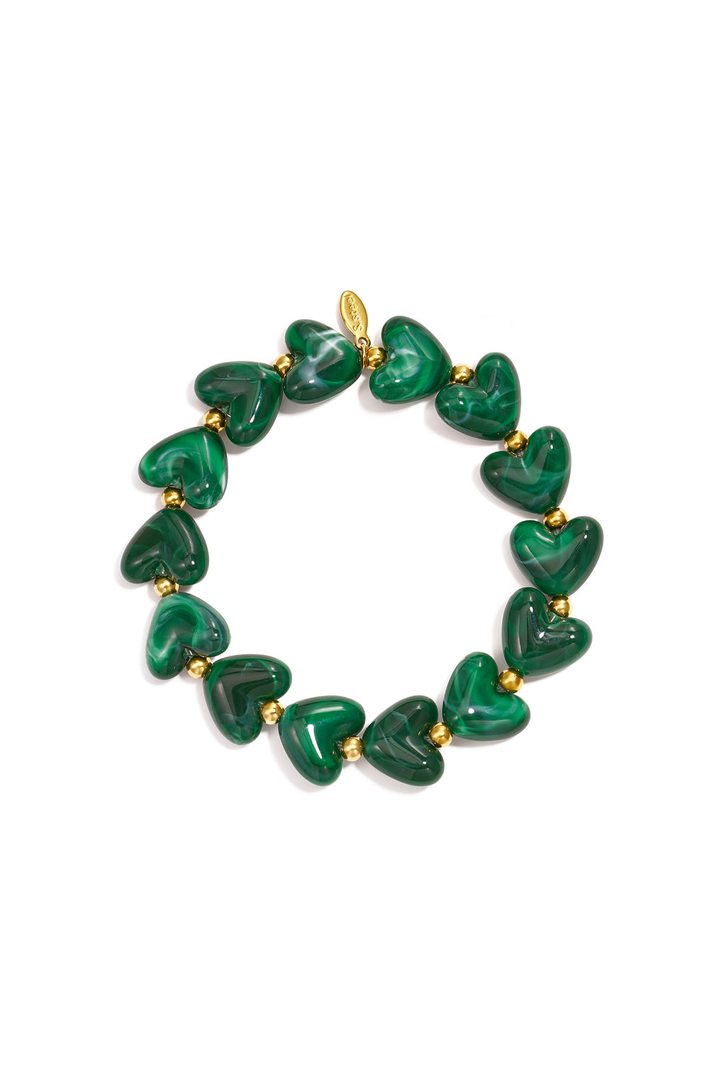 Elastisches Herzperlenarmband