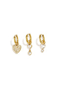 Ohrring-Sets aus Edelstahl, Herz, schlichte Serie, Damenschmuck
