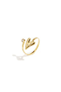 Minimalistische Ringe aus 14-karätig vergoldetem Edelstahl, Herz-Design, lässig-schlichte Serie, Damenschmuck