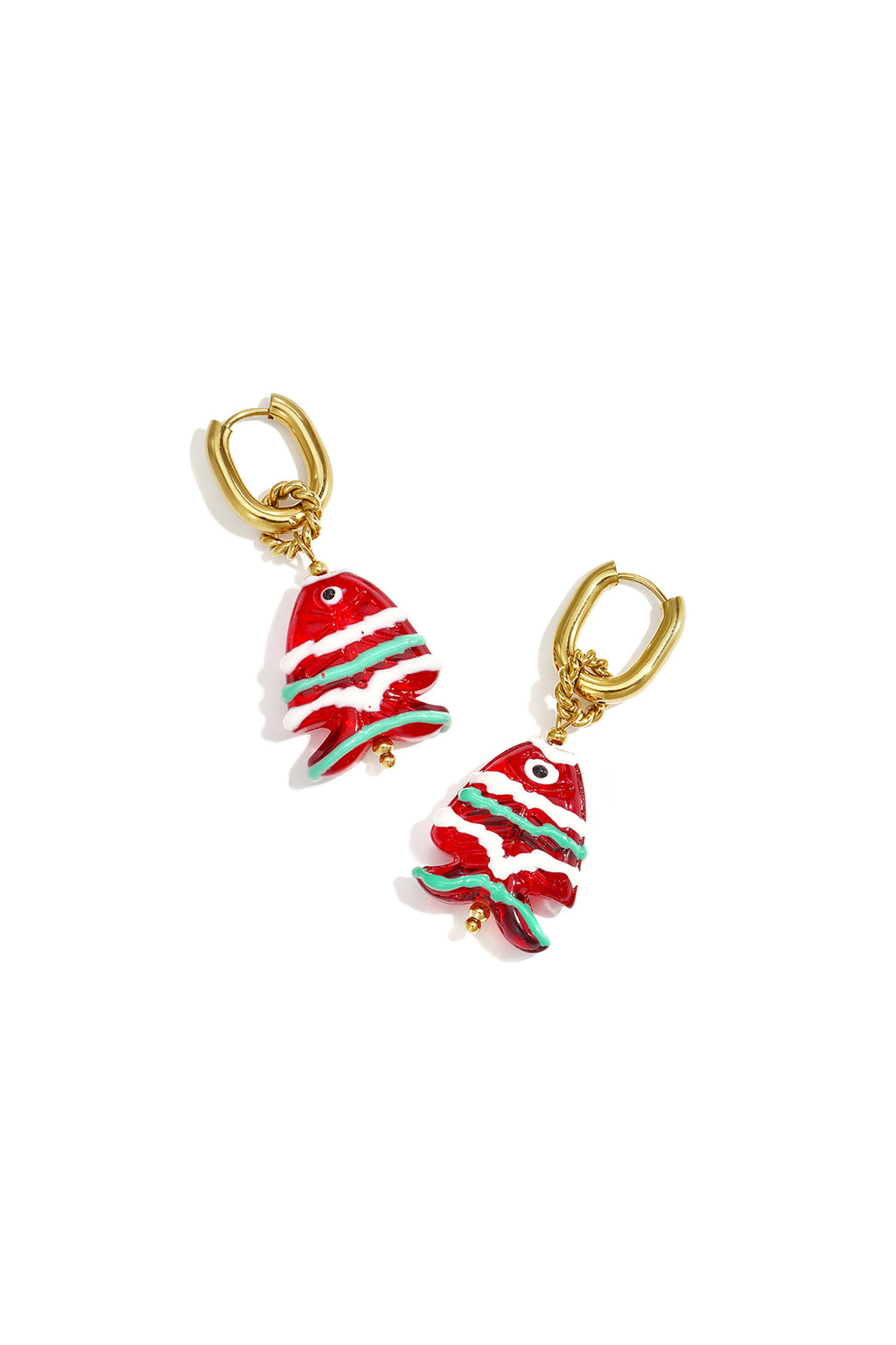 Ohrhänger aus Edelstahl, Fischmotiv, schlichte Alltags-Serie, Damenschmuck