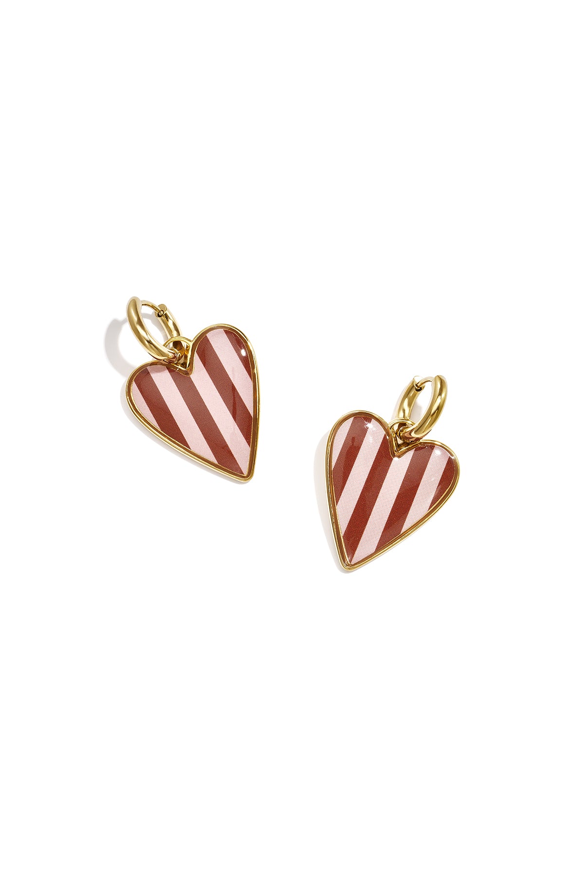Ohrhänger aus Edelstahl, Herzform, schlichte Alltags-Serie, Damenschmuck