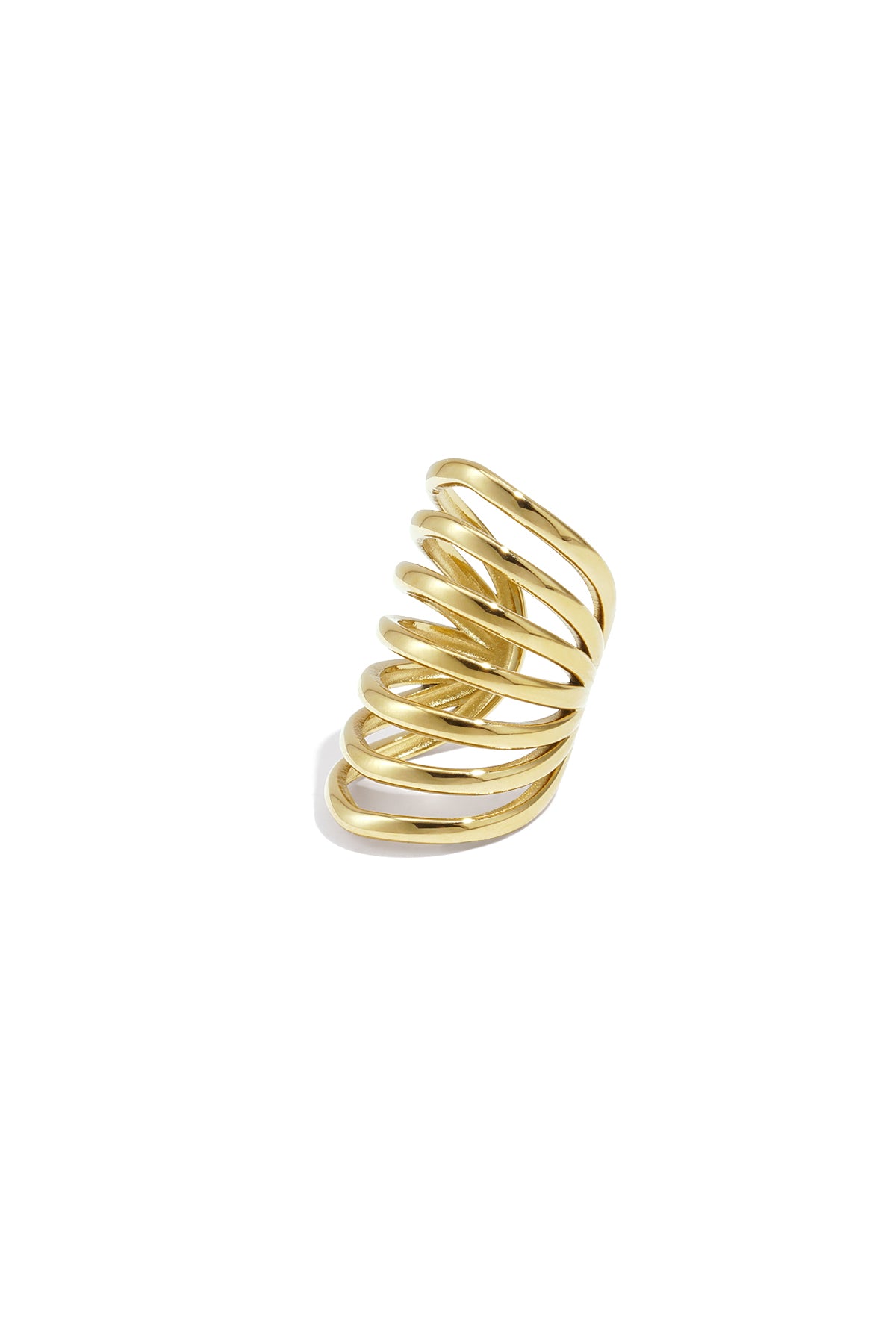 Edelstahl-Ohrmanschetten, Linien, Casual Daily Simple Series, Damenschmuck