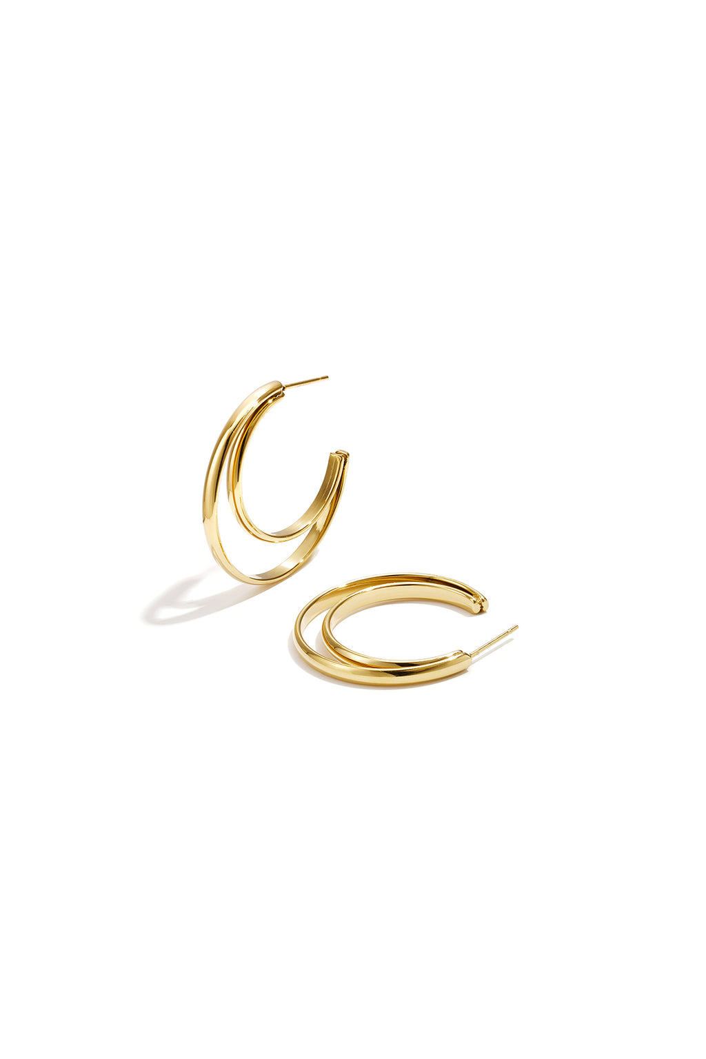 Edelstahl-Creolen, schlicht, elegant, für jeden Tag – Damenschmuck