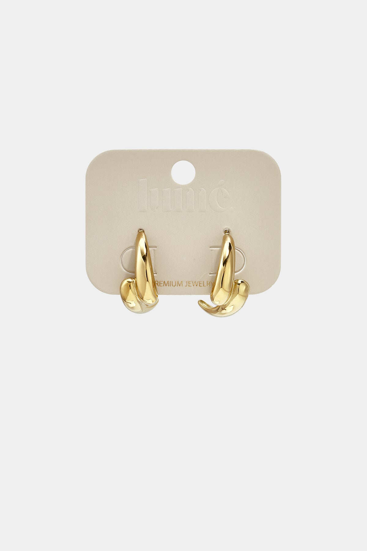 Edelstahl-Creolen, unregelmäßige Form, schlichte Alltags-Serie, Damenschmuck
